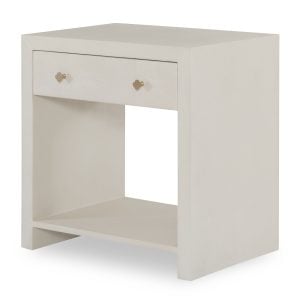 Ambella Home 09257-230-007 Bethany Shagreen Nightstand Linen