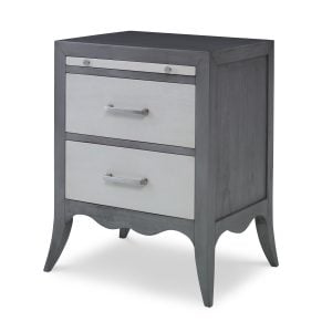 Ambella Home 17592-830-010 Beatrix Nightstand Ash Grey / Linen