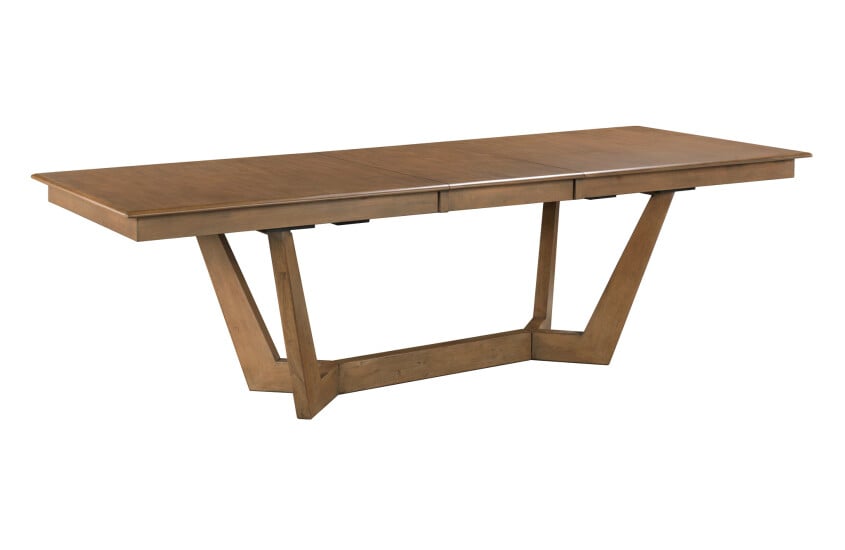 Kincaid Furniture 317-747LP 80" Rectangular Trestle Table Pkg, Latte