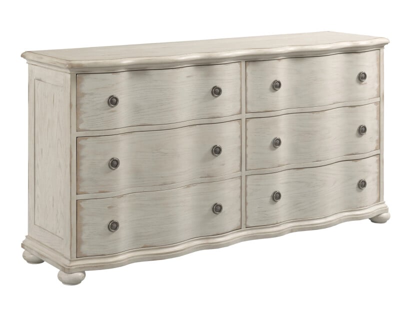 American Drew 309-130C Helene Six Drawer Dresser - Creme