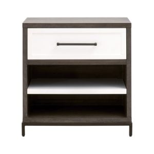 Essentials For Living 6139.BBRN/WHT-AB WRENN 1-Drawer Nightstand