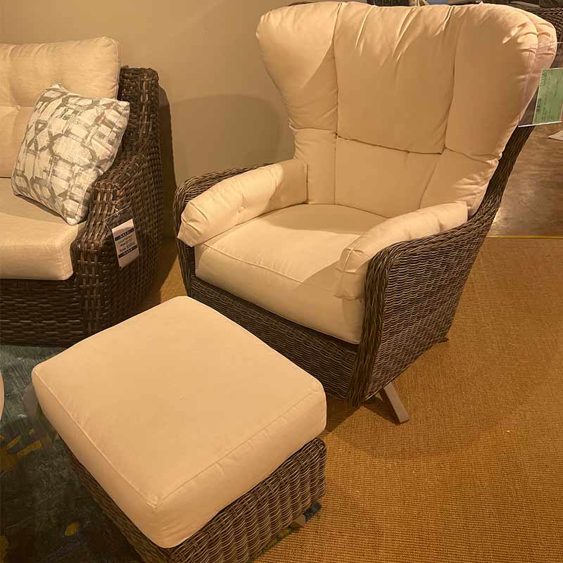 Lane Venture 549-75 High Back Swivel Chair and Ottoman Hickory