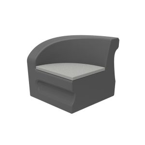 Tropitone 3B181005MR Radius Right Arm Module with Seat Pad