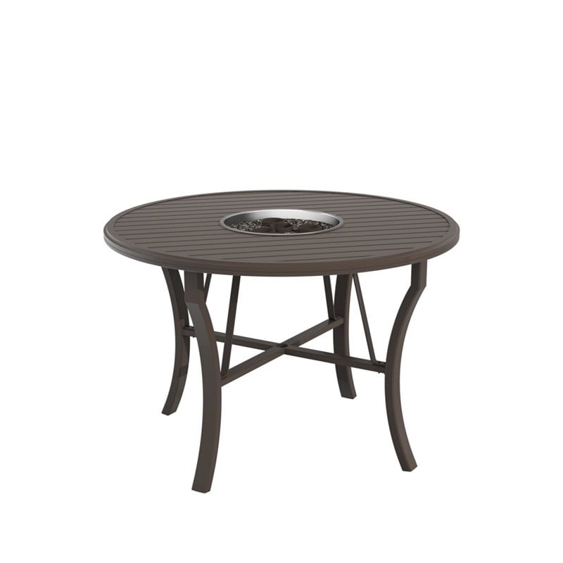 Tropitone 401154FTGL-34 Fire Round Banchetto 54 inch Counter Height Gel Table