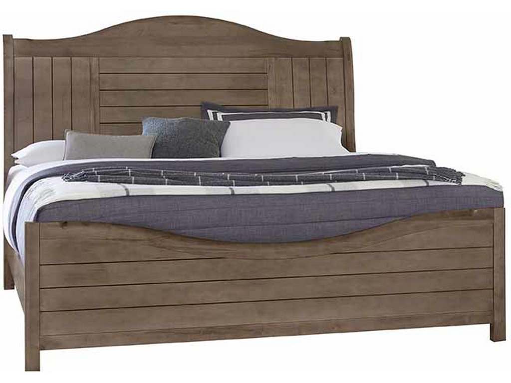 Vaughan Bassett 801-553-355-922 Cool Farmhouse Queen Sleigh Bed Grey