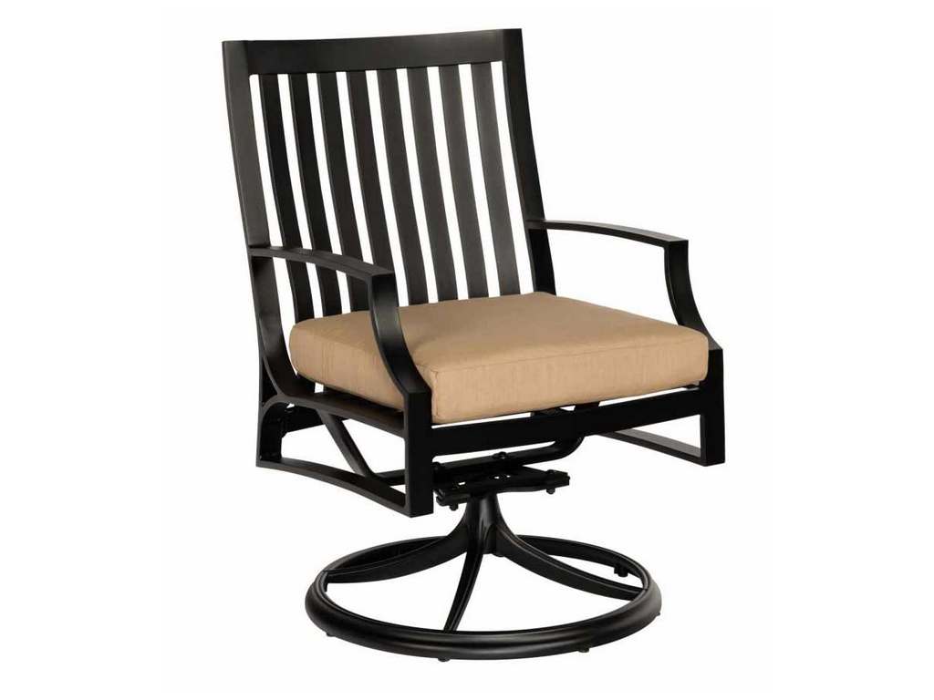 Woodard 1X0472 Seal Cove Swivel Dining Arm Chair Hickory Park