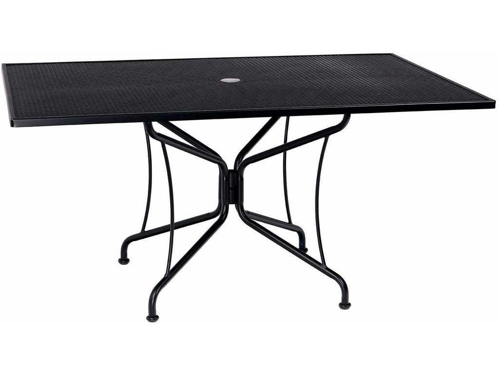 Woodard 880317  Premium Mesh RTA 42 inch x 60 inch Rectangular Umbrella Table