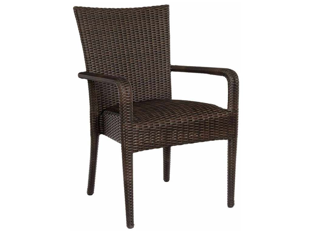 Woodard S593801 Et Cetera Padded Seat Dining Armchair
