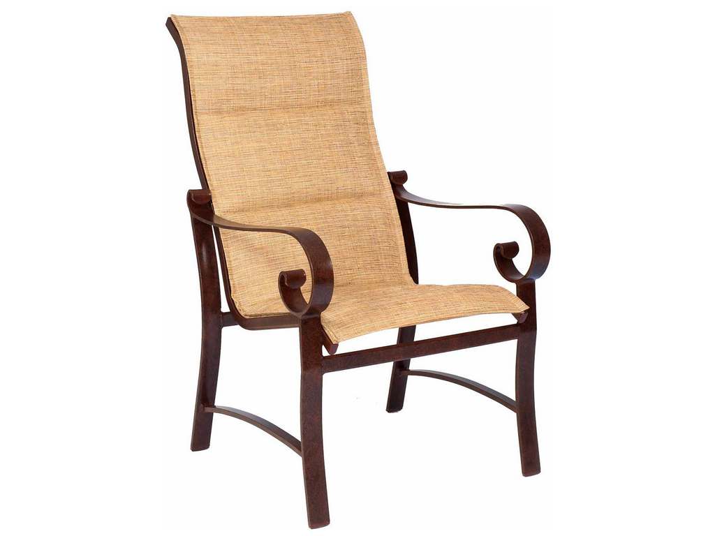 Woodard 62H525 Belden Padded Sling High Back Dining Armchair Woodard 62H525 Belden Padded Sling High Back Dining Armchair