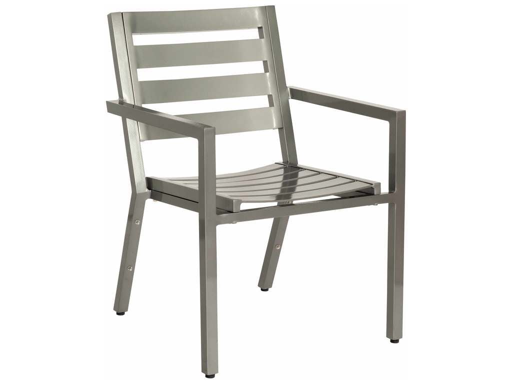 Woodard 1Y0417 Palm Coast Slat Dining Armchair Stackable