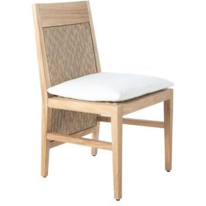Summer Classics 1409 Savannah Teak Extended Back Side Chair