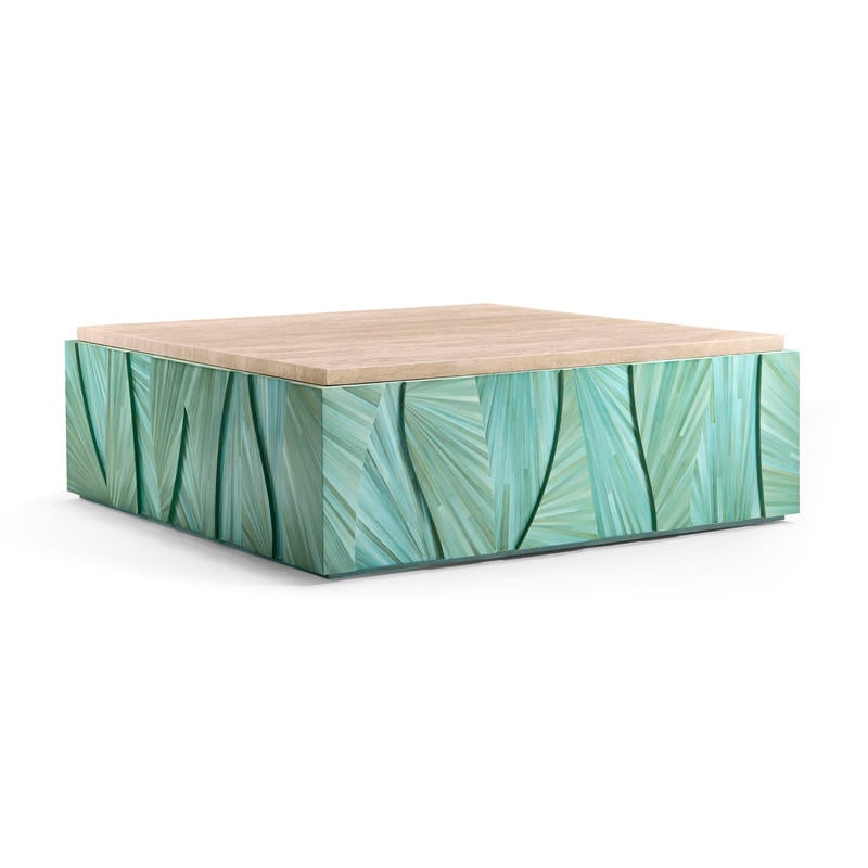 Jonathan Charles 001-3-BL0-BLS Seaglass Coffee Table