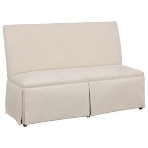Fairfield Furniture 1271-60-T Straight Back Skirted Armless Banquette 60", with Legs in Tobacco Finish