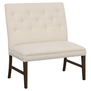 Fairfield Furniture 1272-36-T Straight Back Armless Banquette 36", with Legs in Tobacco Finish with buttons