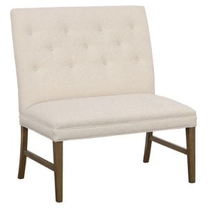 Fairfield Furniture 1272-36 Straight Back Armless Banquette 36", with Legs, Finish Choices with buttons