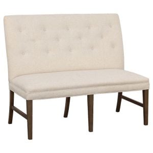 Fairfield Furniture 1272-48-M Straight Back Armless Banquette 48", with Legs in Mica Finish with buttons