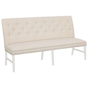 Fairfield Furniture 1272-72-L Straight Back Armless Banquette 72", with Legs in Linen Finish with buttons