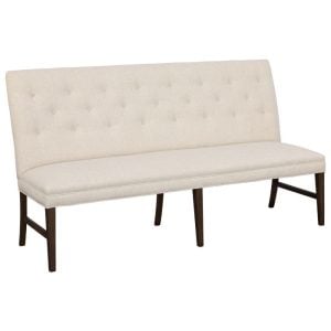 Fairfield Furniture 1272-72-T Straight Back Armless Banquette 72", with Legs in Tobacco Finish with buttons