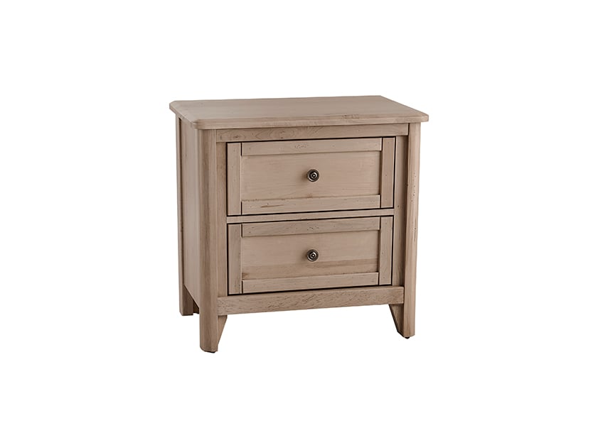 Vaughan Bassett 822-227 Woodbridge 2 Drawer Nightstand Clear Maple Finish