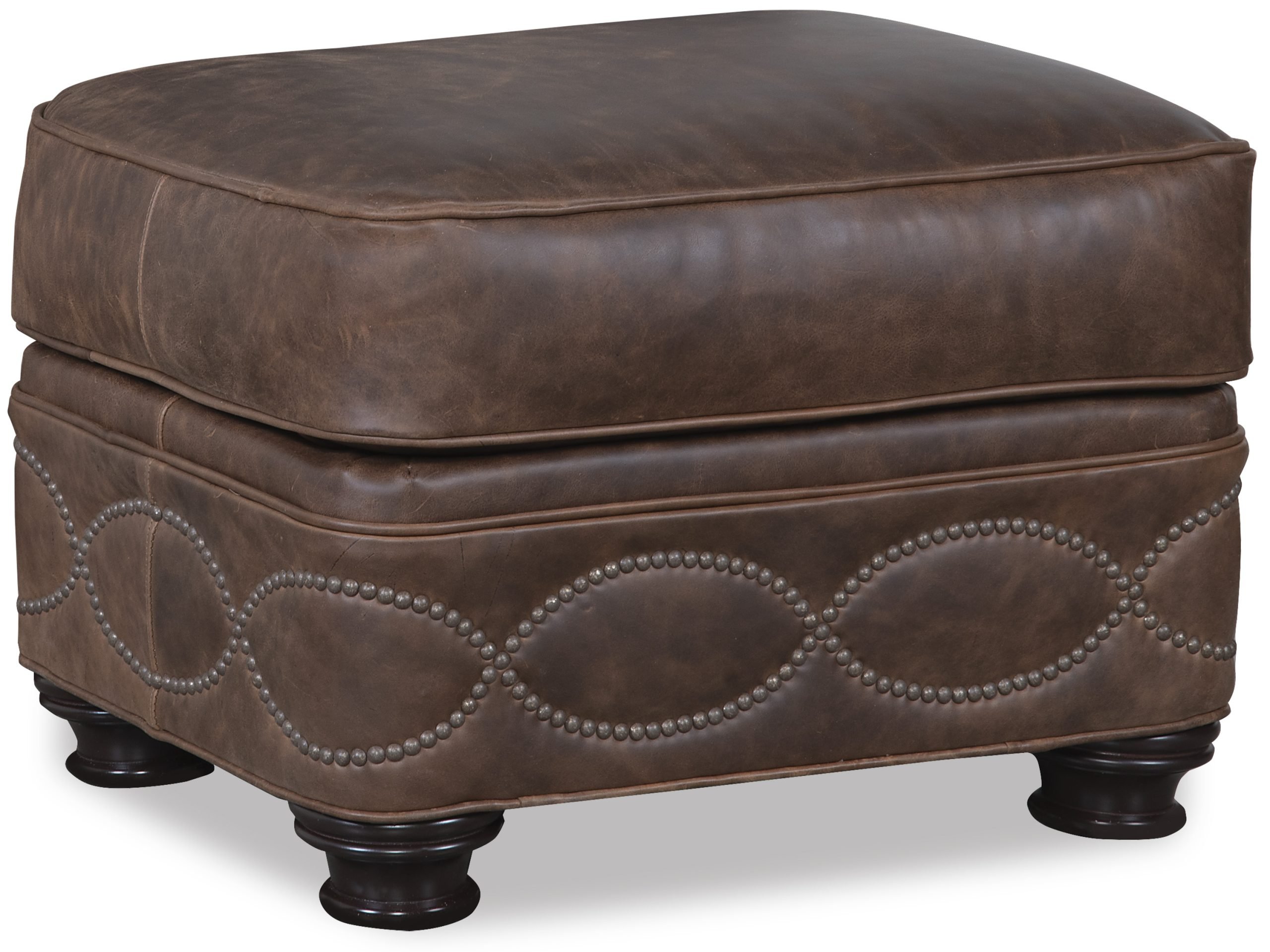 McKinley Leather 82370 Whitehead Ottoman Hemingway Key West