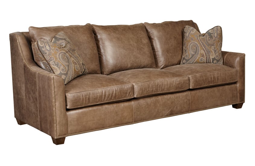 Kincaid Furniture UPH-303-76L Edison Sofa 3 Over 3 Leather
