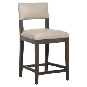 Fairfield Furniture L-1300-C7-T Silas Armless Counter Stool, Leather, Tobacco Finish