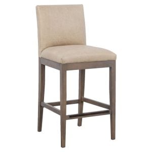 Fairfield Furniture L-1301-07-M Nova Armless Bar Stool, Leather, Mica Finish