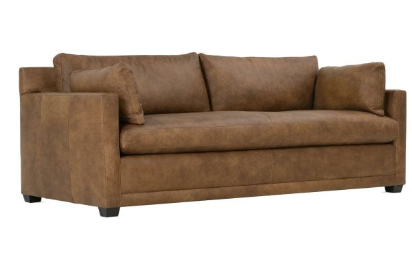 Rowe Furniture SYLVIE-L-022-94 Sylvie 88 Inch Express Cocoa Leather Sofa