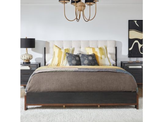 Flexsteel W1027-90K Waterfall King Upholstered Bed - Hickory Park Furniture