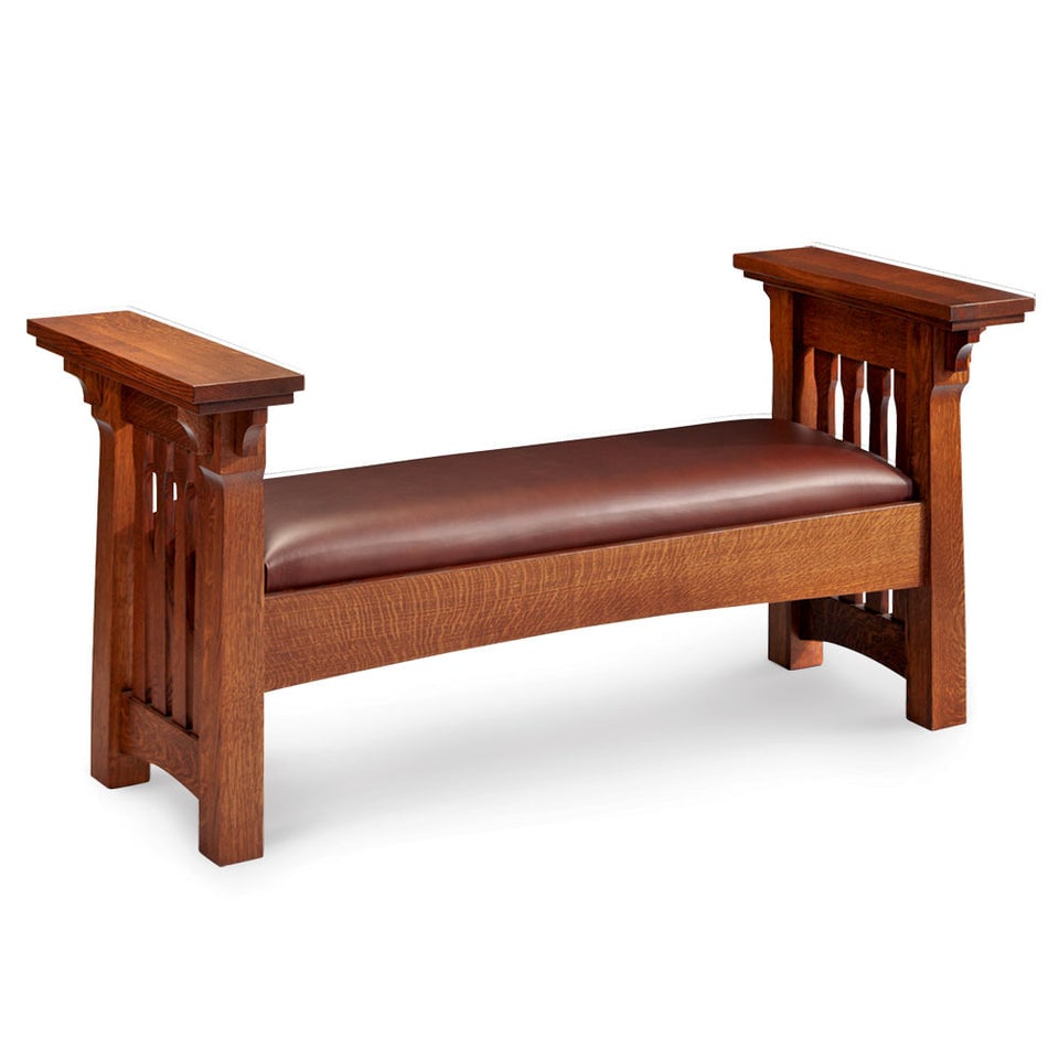 Simply Amish DCSFRY60-L Ryan Santa Fe Bench w/ Fabric Cushion Seat