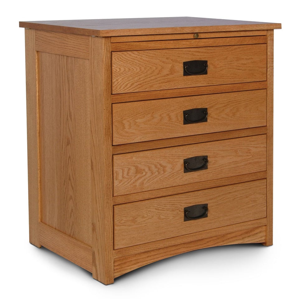 Simply Amish EC140SBC Prairie Mission Deluxe Nightstand with Drawers