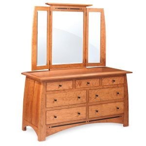 Simply Amish ECA22070-7 Aspen 7- Drawer Dresser with Inlay