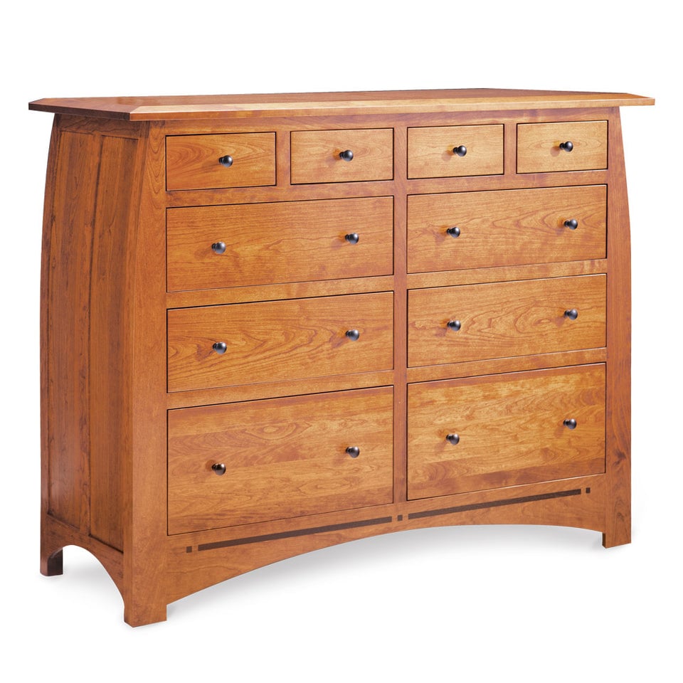 Simply Amish ECA17010B Aspen 10-Drawer Bureau with Inlay