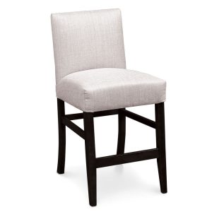 Simply Amish ECTHE-02A-L Claire Stationary Barstool, 24" Seat Height w/ Fabric Cushion Seat