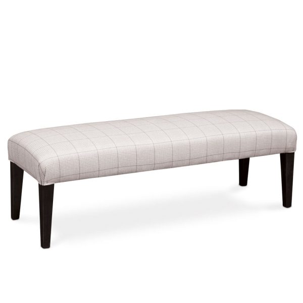 Simply Amish ECCLR-16F-F Claire Bench with Upholstery, 84" - Fabric Cushion Seat