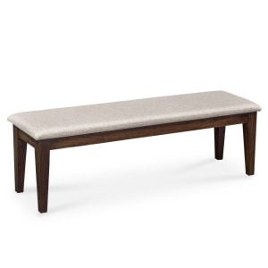 Simply Amish ECCLR-19H-L Claire Bench, 54" w/ Leather Cushion Seat