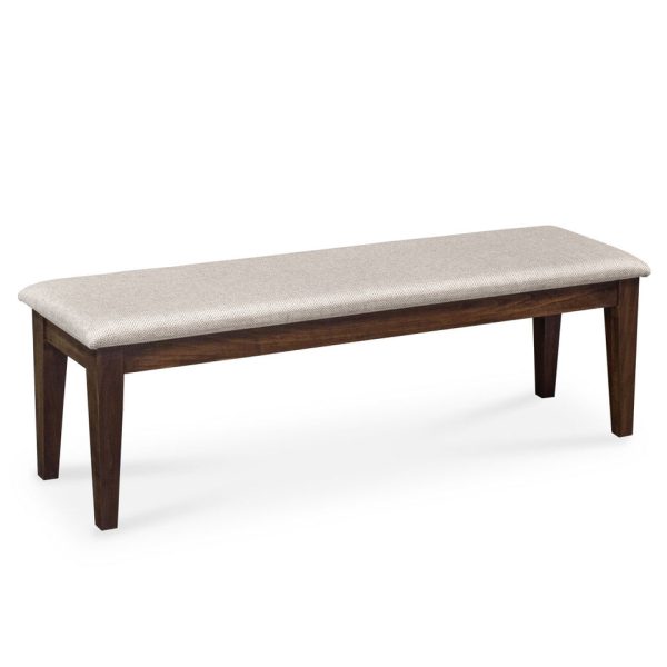 Simply Amish ECCLR-19F-L Claire Bench, 84"w, Leather Cushion Seat