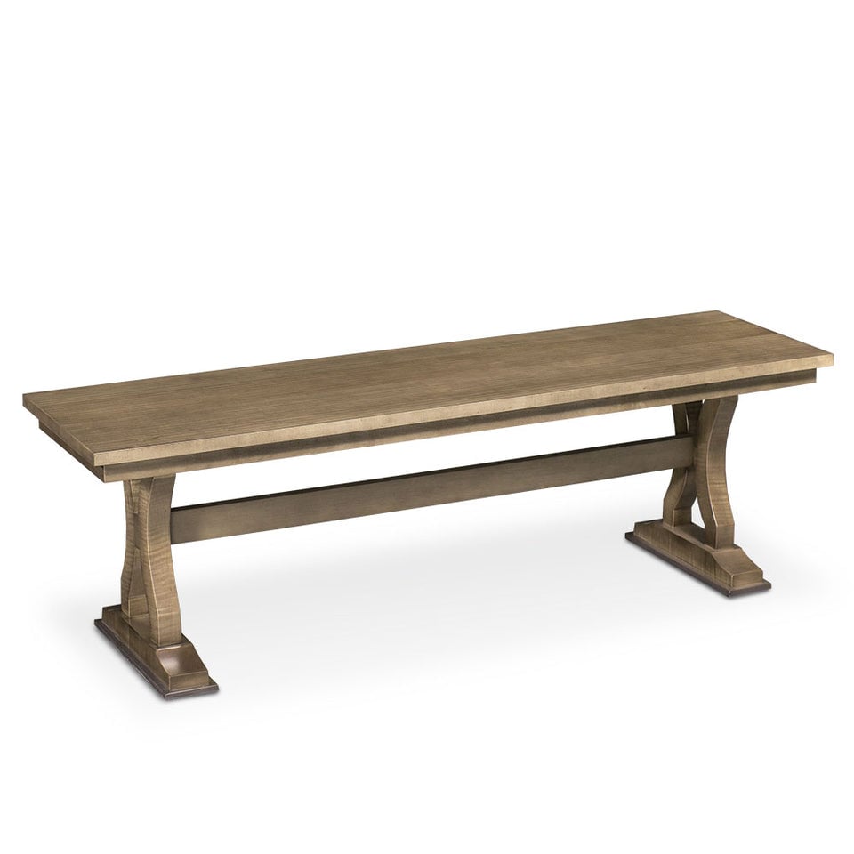 Simply Amish ECHAP-13F-W Hamptons Dining Trestle Bench, 84" Seat Height