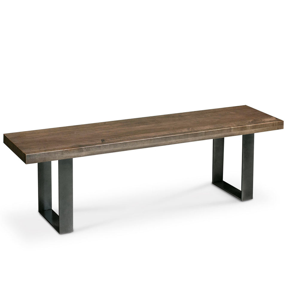 Simply Amish ECIRN-17F-W-B Ironwood Bench, 84" w/ Black Base Simply Amish ECIRN-17F-W-B Ironwood Bench, 84" w/ Black Base