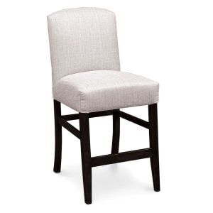 Simply Amish ECLAN-04C-F Lana Stationary Barstool, 24" Seat Height w/ Fabric Cushion Seat