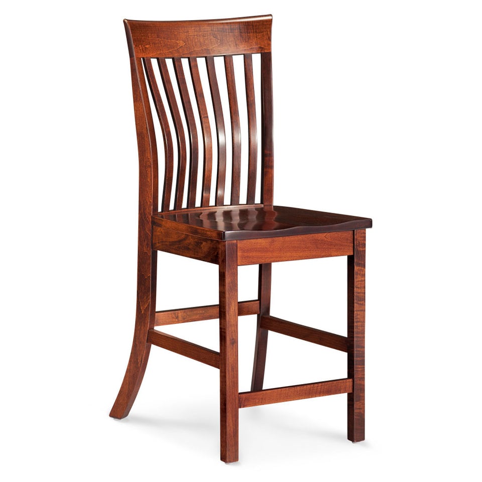 Simply Amish ECLO2-04C-F Loft II Stationary Barstool, 24" Seat Height Simply Amish ECLO2-04C-F Loft II Stationary Barstool, 24" Seat Height