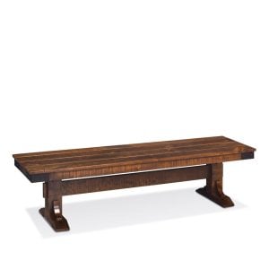 Simply Amish ECMOK-13G-W Montauk Trestle Dining Bench, 96"w