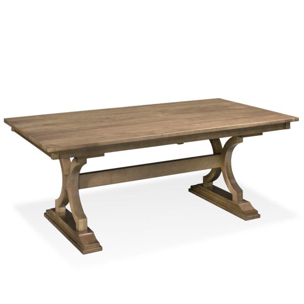 Simply Amish ETHAP-H01D15-B Hamptons Trestle Table - 1" Thick Topat Hickory Park Furniture