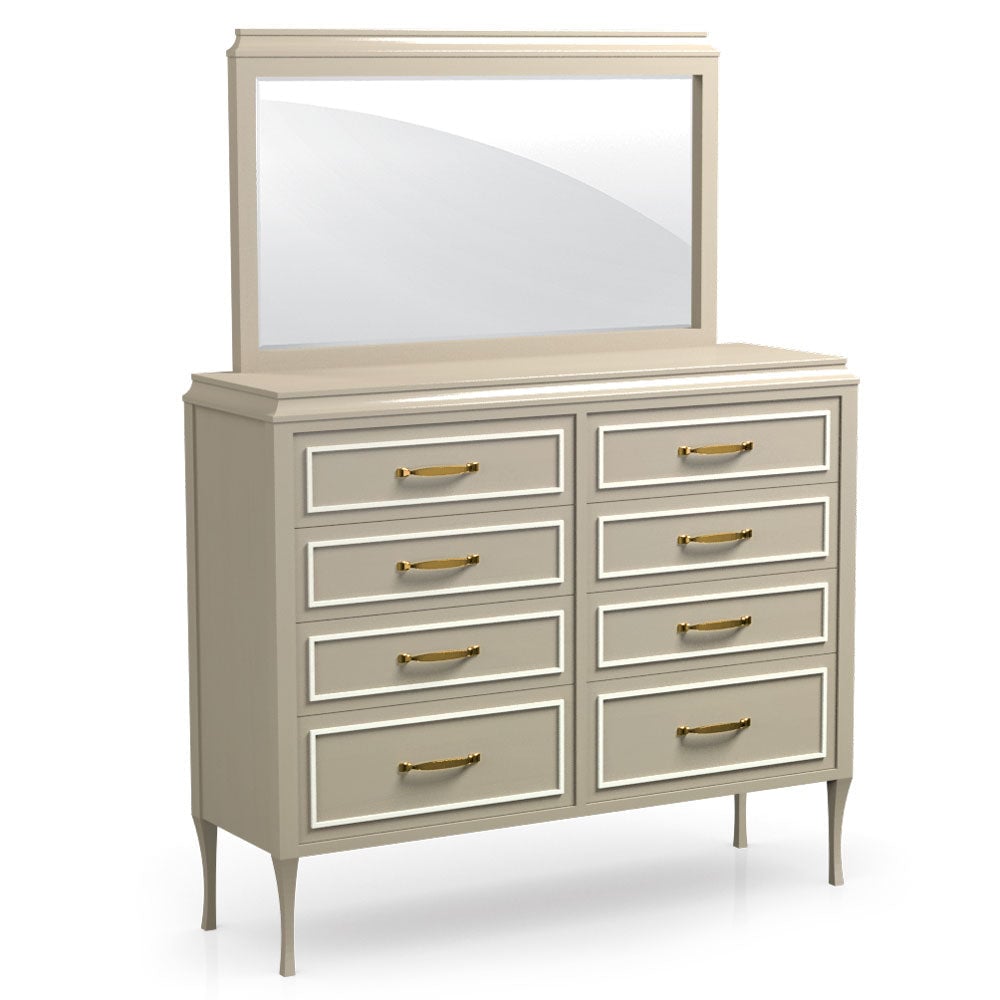 Simply Amish SMHAL-06A2 Haley 8 Drawer Mirror Simply Amish SMHAL-06A2 Haley 8 Drawer Mirror