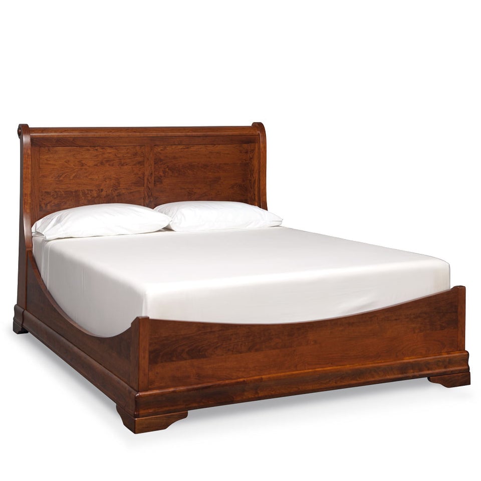 Simply Amish SBLPP-09L1 Louis Philippe CA King Sleigh Bed with Low Footboard