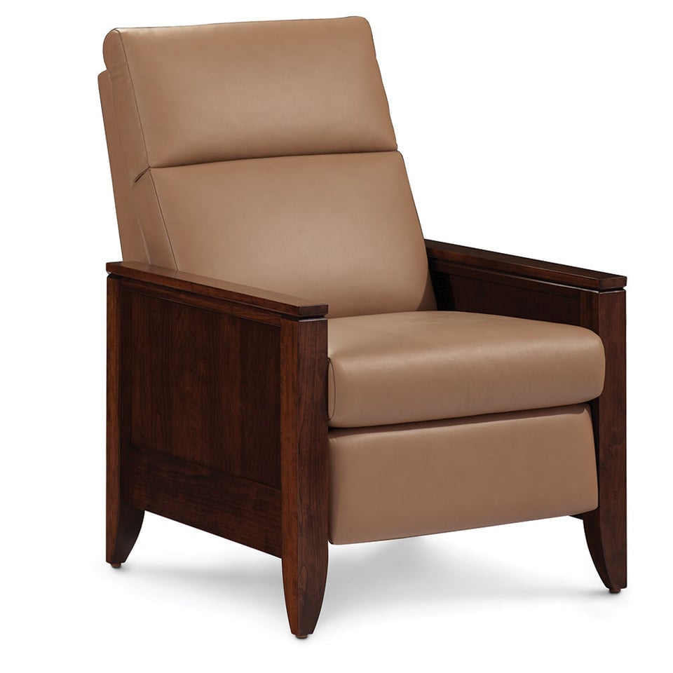 Simply Amish LCJUS-13-L Justine Recliner, Wallhugger w/ Leather Cushions