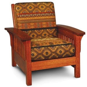 Simply Amish LFGC102-L Grand Rapids Easy Chair w/ Leather Cushions