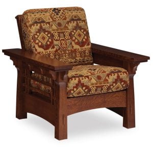 Simply Amish LFMAC102-L MaKayla Easy Chair w/ Leather Cushions