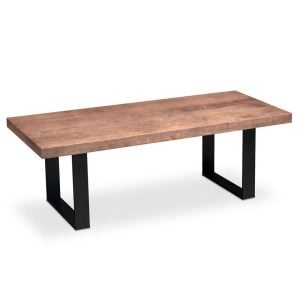 Simply Amish LOIRN-25C3A-C Ironwood Coffee Table, 42" w/ Gunmetal Base