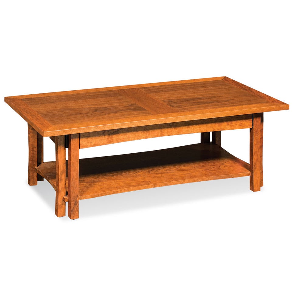 Simply Amish LOSHR-25A1B Sheridan Coffee Table with Shelf, 48" Simply Amish LOSHR-25A1B Sheridan Coffee Table with Shelf, 48"